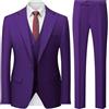 MODFUL Abito da Uomo 3 Pezzi Slim Fit Business Blazer da Cerimonia con un Bottone Set di Giacca, Gilet e Pantaloni, Blu mare, L
