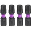 QUARKZMAN 4Pz T40 Inserti per Avvitatore Torx 1/4 Gambo Esagonale 25mm/1 Lunghezza Punte per Cacciavite Magnetico 6 Punte Esagonali a Stella in Acciaio S2 Trapano Elettrico di Qualità