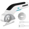 LabTEC Taglierina per cartone 3,6 V, forbici elettriche senza fili con 2 lame da taglio e blocco di sicurezza, taglierina rotativa per tagliare cartone, pelle, moquette, piante in vaso, scatola