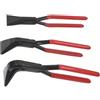 RATSTONE 3 Pezzi Set di Piegatrici per Lamiere,Set di Pinza Piegatrice per Lamiera con 0°, 45° e 90°, per Tetti, Idraulici,Acciaio al Carbonio Nero Brunito, Rosso
