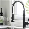 AIMADI Rubinetto da Cucina Rubinetto da Cucina Nero con Doccia Miscelatore Girevole a 360° Rubinetto a Molla a Dpirale Rubinetto Per Lavello Rubinetto a Molla a Spirale