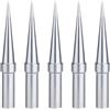 Bestgle Set di 5 punte per saldatura, 0,4 mm, conico in rame, placcato in nichel | Punte di Saldatore di Ricambio per Weller WESD51 WES51 WES50, Stazione di Saldatura Precisa