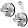 Qettkoom 2 Ganci Appendi Accappatoio Bagno, Acciaio Inossidabile 304 Resistente, Senza Forature, Gancio Ventosa Ideale per Bagno, Cucina e Porta D'ingresso, Accappatoi Fino A 5 Kg