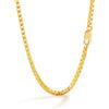 Dankadi Collana sottile 3 mm in 925 argento, catena Rolo fine 16 17 18 19 20 22 24 26 28 30 per ciondolo a maglia quadrata dorata design italiano gioielli per uomo donna, 18, Argento