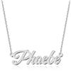 UMAGICBOX Splendida collana con nome personalizzabile, 14 stili di scrittura, ciondolo personalizzabile, placcato in oro 18 carati, in acciaio inossidabile, regalo unico per lei, 40-45 cm, Oro