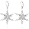 Wasee Orecchini pendenti in argento Sterling 925 con gatto nero, teschio, pipistrello, fantasma, mucca, panda, tartaruga, corvo, monachella, gotico, idea regalo per donne, Argento S925, zirconia cubica