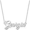 UMAGICBOX Splendida collana con nome personalizzabile, 14 stili di scrittura, ciondolo personalizzabile, placcato in oro 18 carati, in acciaio inossidabile, regalo unico per lei, 40 cm (extendable to