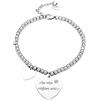 Beloved ❤️ Bracciale da donna, braccialetto in acciaio emozionale - frasi, pensieri, parole con charms - ciondolo pendente - misura regolabile - incisione - argento - tema famiglia (MA3)