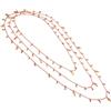 Vestopazzo collana a tre catene con sfere e cuori placcata in rame,Nickel tested,lavorazione artigianale,MRG1002