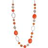 BULINLIN Collana lunga in argento con perline per donne, fatta a mano, collana a catena con perline di cristallo per gioielli alla moda regali, Resina Perla Cristallo
