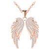 MOOFUN Collana con ciondolo a forma di ali d'angelo con zircone, collana da donna e ragazza in argento 925, collane per donne, mamma, moglie, fidanzata, figlia, amuleto, collana di bigiotteria, regalo