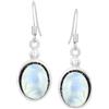 925 Silver Plated Orecchini pendenti da donna con pietre naturali - Orecchini pendenti 925 Silver Plated di forma ovale - leggeri e confortevoli, gioielli alla moda fatti a mano - Regalo per compleanni, uso quotidiano
