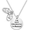 KUIYAI Broadway Theatre Gift Theatre Collana drammatica I'm Not Dramatic I'm Theatrical, 3, Acciaio inossidabile