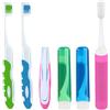 IBXWMNG 6 Pezzi Spazzolino da Viaggio, Spazzolino da Viaggio Kit, per Bambini Adulti, Spazzolino portatili da denti pieghevoli con setole morbide, In Campeggio, In Viaggio, per viaggi campeggio escursionismo