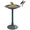 FANTASK Mangiatoia per uccelli selvatici, 51 x 72 cm, stile retrò, per bagnetto degli uccelli, giardino, verde
