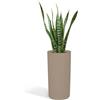 Kloris Vaso Alto 70 cm Portavaso mod. BAROCCO fioriera cilindrica polietilene cm 35x35x70 profondità vano cm 26. Made in Italy.