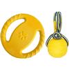Shibida 2PCS Frisbee per Cani,Frisbee per Animali Domestici,Frisbee di Gomma,Disc Dog per caniper Addestramento del Cane per la Formazione Outdoor