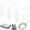 GBKDQQ 3 pezzi di protezione contro gli spruzzi per sabbia di gatti 30 x 40 cm con 1 rotolo di nastro nanano, accessori per lettiera protezione superiore
