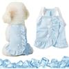 Fnaobai Vestito Rinfrescante per Cani - Top Smanicato Traspirante ad Asciugatura Rapida con Volants, Abbigliamento Estivo per Cani di Taglia Piccola/Media e Gatti