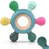 akolik Massaggiagengive per Neonato, Giocattoli per Dentizione Regalo da 3, 6, 9, 12 Mesi, Anello in Silicone Alimentare, Giochi da Bagno per Bambini