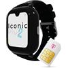 Deutsche Telekom SaveFamily Iconic Plus 2.0 Orologio intelligente per bambini, GPS e telefono, protezione dei dati e app genitoriale, lunga durata della batteria, SOS, impermeabile, buono acquisto Amazon