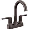 Delta Rubinetto Trinseco Rubinetto da bagno in bronzo lucidato ad olio, Rubinetto per lavabo da bagno, Centerset, Tecnologia di tenuta diamantata, Gruppo scarico in metallo, Bronzo veneziano
