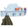 Twig & Leaf Appendiabiti da Parete Bambini in Legno FSC con 3 Ganci - Mensola Cameretta Elefante Montessori - Attaccapanni Bambini da Muro