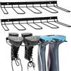 QWORK® 3 confezioni di portastivali da parete - Supporto in metallo per 6 paia - Organizzatore salvaspazio per scarpe per garage e ingresso