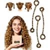 BONNET QUEEN Bigodini Morbidi per Dormire Satin Bigodino Lungo per Boccoli Arricciacapelli Senza Calore Hair Curler Heatless Curls con Scrunchie, Piccolo Lungo 30cm, 3PZS, Leopardo
