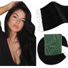 Ugeat Extension Capelli Veri Biadesivo Nero, 60 cm 20pz 50grammi, Extension Biadesive Capelli Veri Neri Scuro, Remy Lunghi Lisci, #1 Jet Black, Invisibili