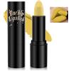 Lestpola Rossetto giallo opaco, setoso e cremoso, rossetto idratante per guance, labbra, lunga durata, altamente pigmentato, multi-uso, trucco per Halloween 06