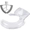 Moloudan Protezione per versamento per mixer KitchenAid con testa inclinabile da 4,5 e 5 litri, solo ciotole in acciaio inox, protezione antischizzi e frusta con bordo flessibile, per mixer KitchenAid con
