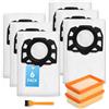 Kaiyaner 6 Sacchetti per Aspirapolvere e 2 Filtri di Ricambio per Kärcher WD4 WD5 WD6 WD5P WD6P MV4 MV5 MV6,Set di Filtri per Aspirapolvere KFI 4410 Filtro KFI 487 Sacchetto Pezzi di Ricambio Set di Accessori
