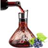 BOUFEIDA Decanter per Vino con Aeratore, Caraffa Vino 1502ml con Filtro - Regalo per Suoceri, Amanti del Vino, Regalo Casa Nuova - Idee Regalo per Uomo (Iceberg)