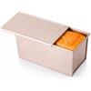 CANDeal Stampo a Cassetta per Pane con Coperchio, Antiaderente, per Una doratura Uniforme Durante la Cottura e per conservare, 21,3cm x 12,1cm x 11cm