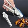 FMKLDENA Castagno Clip, Taglia castagne, Pinza Castagne, Taglia castagne a croce, Clip per Castagne in Acciaio Inossidabile, Castagne Utensili Cucina, per Castagne e altre noci