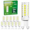 bravotecno Lampadine LED G9, Classe Energetica B, G9 LED Luce naturale 4000K, 2.2W 408LM, Equivalente a 35W, Angolo di Illuminazione 360°, Non Dimmerabile, Basso Calore & Lunga Durata, 12 Pezzi