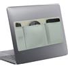 Realand Custodia a 3 tasche per mouse e disco rigido, custodia adesiva elastica per SSD, telefono, cavo USB, penna, verde
