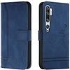 Bravoday Cover per Xiaomi Mi Note 10 / Xiaomi Mi Note 10Pro / Xiaomi CC9 PRO, Flip Custodia in Pelle PU Portafoglio Custodia per Xiaomi Mi Note 10, con Slot per Schede, Blu