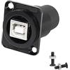 QIANRENON USB B a USB A per montaggio a pannello Adattatore, USB B femmina a USB 2.0 femmina stampante dati Connettore, adatto XLR-Panel o D-Panel Mount, per stampante scanner