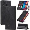 Jasonyu Cover per Samsung Galaxy A20E Flip Custodia in Pelle PU, Cover a Libro Portafoglio, Funzione Supporto, Magnetica, Slot Schede, TPU Bumper Caso Custodia per Samsung A20E (Nero)