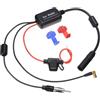 Elitecran FM AM DAB DAB+ Auto Antenna Amplificatore, Autoradio Antenna Splitter Segnale Amplificatore Booster, 12V-24V SMB DIN Adattatore, Car Radio Amplificatore di Segnale per Autocarri Autoradio Stereo