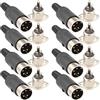 RUNCCI-YUN 16pcs 4 pin DIN Connettore, DIN Audio altoparlanti, maschio/femmina per saldatura, per connettere sintetizzatori e tastiere