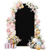 SUKAIKEQA Copertura per arco nuziale | Copertura per sfondo arco nuziale Copertura per telaio arco | Adatta per matrimoni, feste di compleanno, cerimoni (Nero, 7.2FT)