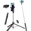 qirita Treppiede Automatico da 178 cm, Bastone Selfie Estensibile per Telefono con Telecomando Magnetico Treppiede per Fotocamera vite da 1/4 da Selfie Viaggio Leggero per Compatibile iPhone Android