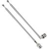 VooGenzek 2 Pezzi 100cm 7-Sezione Antenna Radio FM Telescopica, Portatile Con Spina BNC, per TV Ricezione Stereo DAB FM/AM