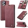 Ottcooed Cover per iPhone 13 Pro Max Custodia, Cover Pellicola a Libro Portafoglio in Pelle Porta Carte Protettiva Slot per Scheda Flip Case Wallet Case con iPhone 13 Pro Max, Rosso vino