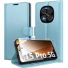Eirltiy Cover per Xiaomi Redmi Note 15 Pro 5G Portafoglio Pelle PU Premium, Custodia Scomparti Carte Antiurto Protettiva Case con 1 Vetro Temperato, Blu