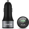 LinkOn 63W Caricatore Da Auto 45W USB-C PD3.0 PPS e 18W USB-A Qualcomm QC3.0 Compatibile con MacBook Pro Google Pixel Chromebook iPad iPhone X Nintendo Switch Samsung S10 S20 Huawei