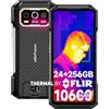 Ulefone Armor 27 Rugged Smartphone, 24GB+256GB/SD-2TB con Termografia Android 14 Cellulari 6.78 FHD+ 120Hz IP68 Antiurto, Fotocamera 64MP Telefono Indistruttibile 10600mAh, 4G Double SIM/GPS/NFC/OTG